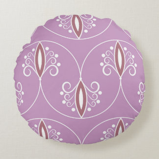 Swirling Elegance: Vintage Geometric Rund Kudde