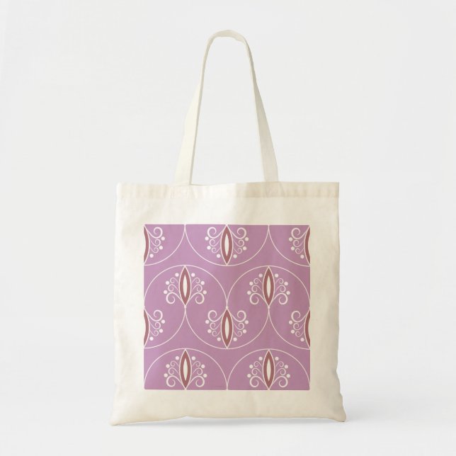Swirling Elegance: Vintage Geometric Tygkasse (Framsidan)