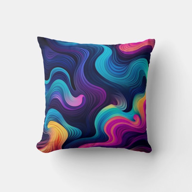 Swirling Färg Kudde (Framsida)