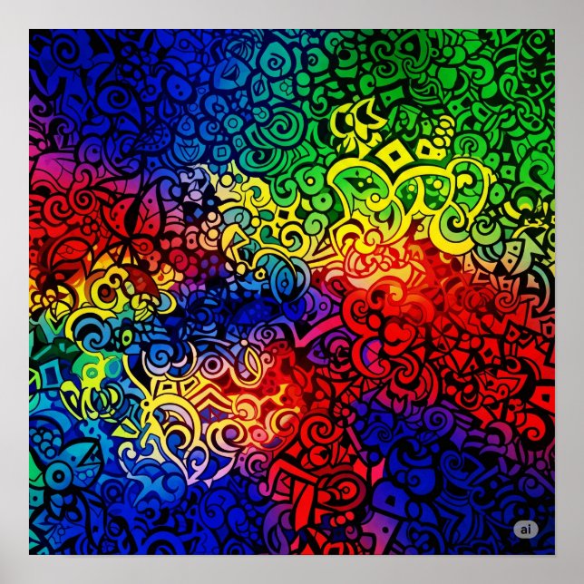 Swirling Färg Poster (Framsidan)