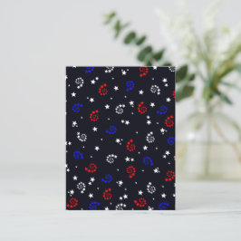 Swirling Fjärde juli - Stars 4 juli Vykort