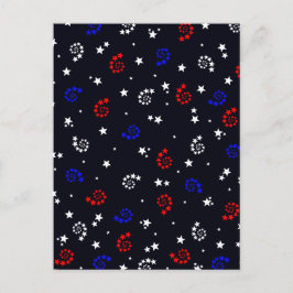 Swirling Fjärde juli - Stars 4 juli Vykort