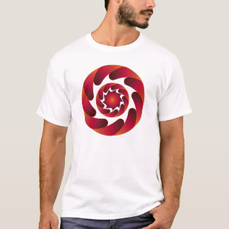 Swirling Flame Mandala – Red & Orange Abstract Ene T Shirt