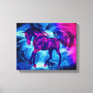 Swirling Fractaler Fantasy Horse Canvastryck