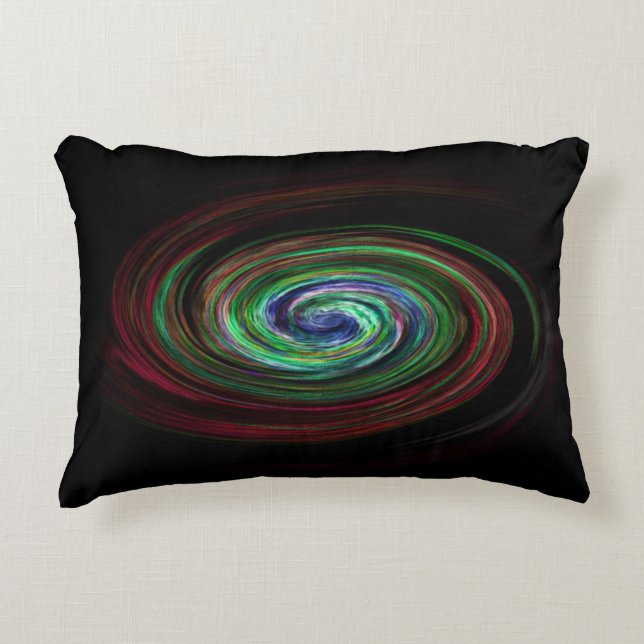 Swirling Galaxy Cool Abstract Black Prydnadskudde (Framsidan)