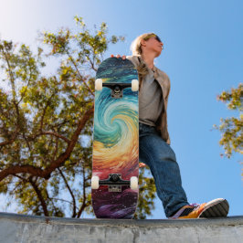 Swirling Galaxy Mini Skateboard Bräda 18,5 Cm