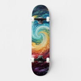 Swirling Galaxy Mini Skateboard Bräda 18,5 Cm