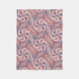 Swirling Hares Tesselation soft Lila Blanket 2 Fleecefilt