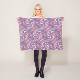 Swirling Hares Tesselation Soft lila Blanket 5 Fleecefilt
