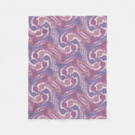 Swirling Hares Tesselation Soft lila Blanket 5 Fleecefilt