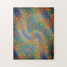 Swirling Höst löv Pussel