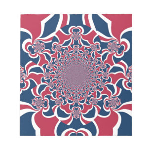 Swirling Kaleidoscope Art-utskrift Anteckningsblock