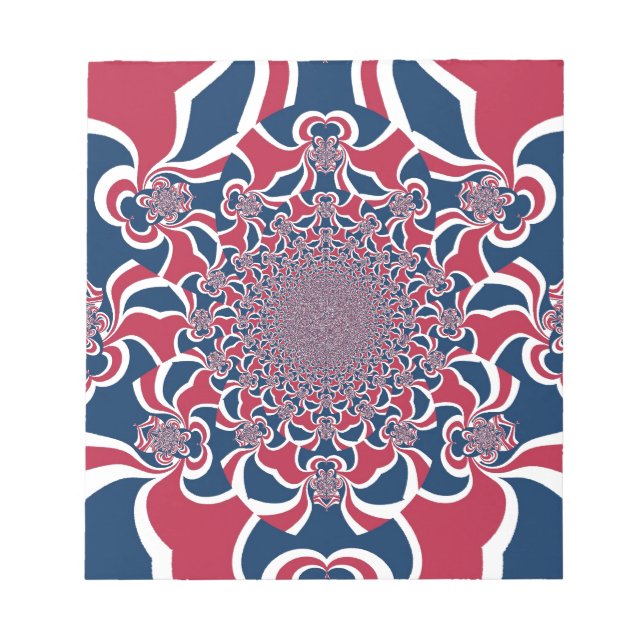 Swirling Kaleidoscope Art-utskrift Anteckningsblock (Framsida)