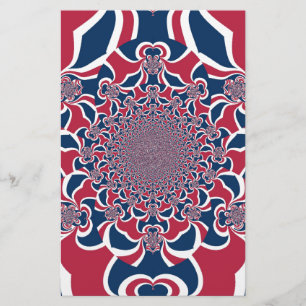 Swirling Kaleidoscope Art-utskrift Brevpapper