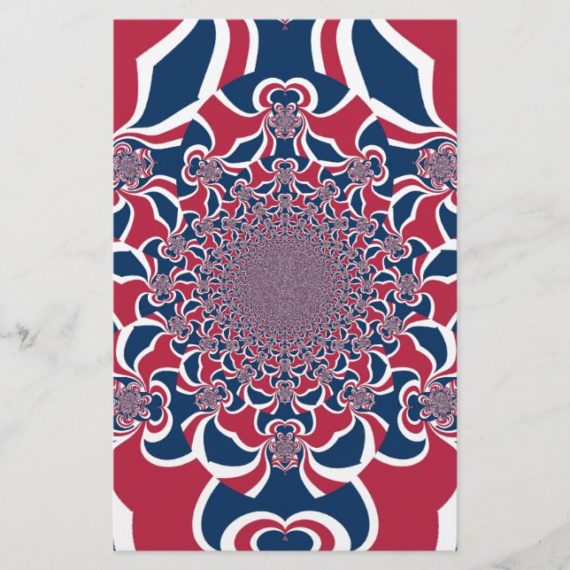 Swirling Kaleidoscope Art-utskrift Brevpapper (Framsida)