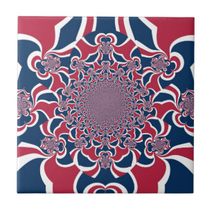 Swirling Kaleidoscope Art-utskrift Kakelplatta