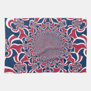 Swirling Kaleidoscope Art-utskrift Kökshandduk