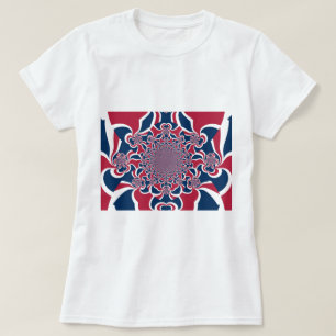 Swirling Kaleidoscope Art-utskrift T-shirt