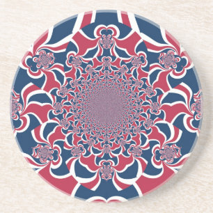 Swirling Kaleidoscope Art-utskrift Underlägg Sandsten