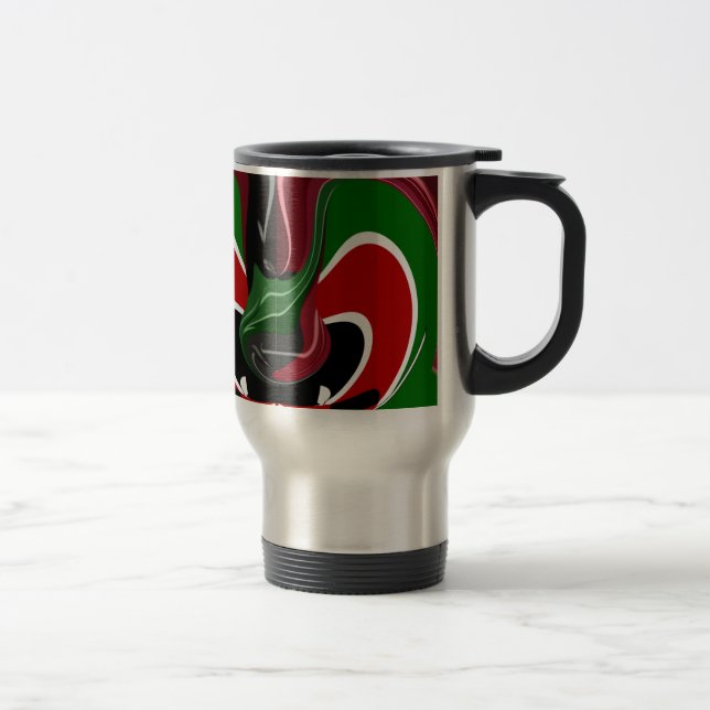 Swirling Kenyan-Flagga: Modern Motif Art Resemugg (Höger)