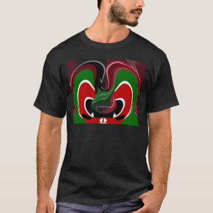 Swirling Kenyan-Flagga: Modern Motif Art T-shirt