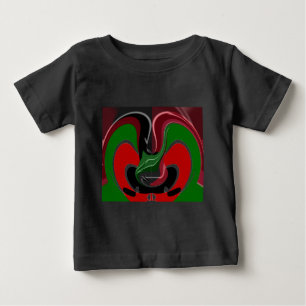 Swirling Kenyan-Flagga: Modern Motif Art Tee