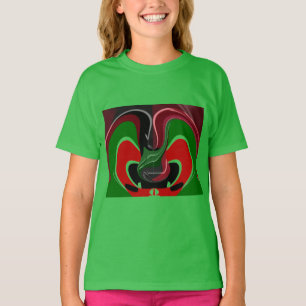 Swirling Kenyan-Flagga: Modern Motif Art Tee