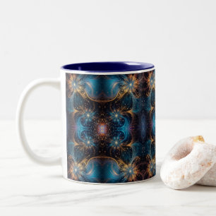 Swirling mandelbrot-motiv Två-Tonad mugg