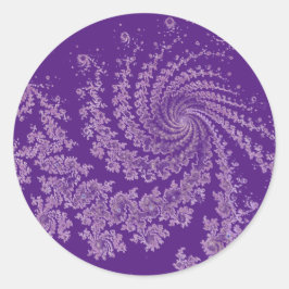 Swirling Mönster Lila Runt Klistermärke