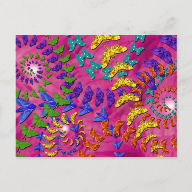 Swirling Moths Vykort (Framsida)