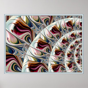 Swirling Painterly Mönster Poster