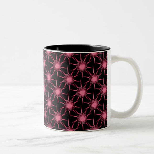 Swirling Sol Mugg, Bright Rosa Två-Tonad Mugg (Höger)
