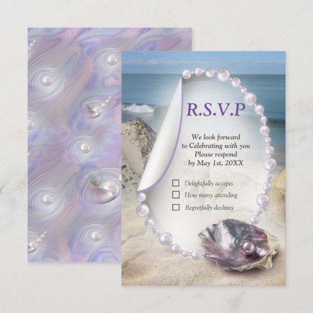 Swirling symphony with the mother of pearls OSA kort (Fram/baksida)