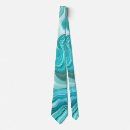 Swirling Teal Artistic Neck tie Slips