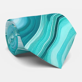 Swirling Teal Artistic Neck tie Slips