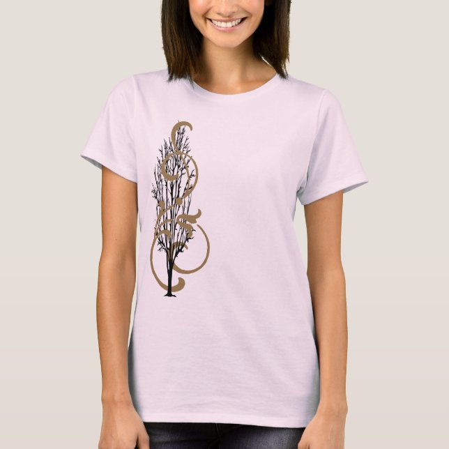 Swirling Träd Tee Shirt (Framsida)