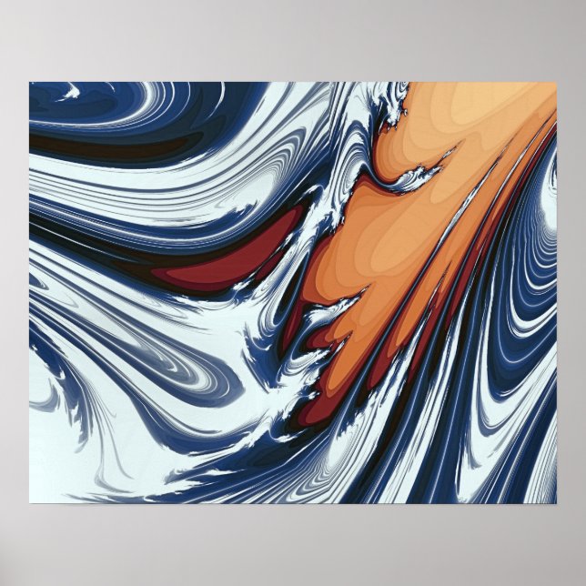 SWIRLING VATTEN POSTER (Framsidan)