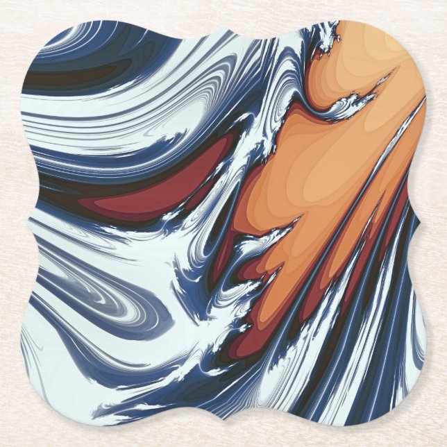 SWIRLING VATTEN UNDERLÄGG PAPPER (Framsida)