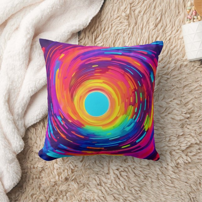 Swirling Vortex Abstrakt Art Kudde (Filt)