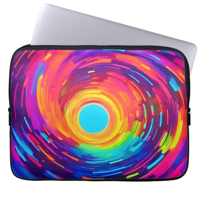 Swirling Vortex Abstrakt Art Laptop Fodral (Framsidan)