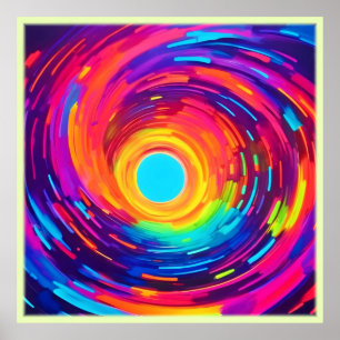 Swirling Vortex Abstrakt Art Poster
