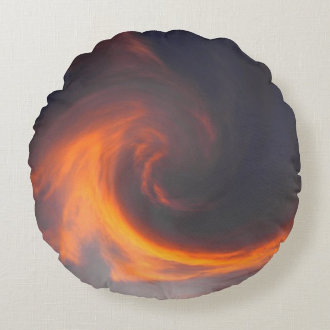 Swirling wave...... rund kudde (Framsidan)