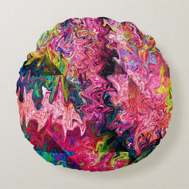 Swirlin'Squigglies..... Rund Kudde (Framsidan)