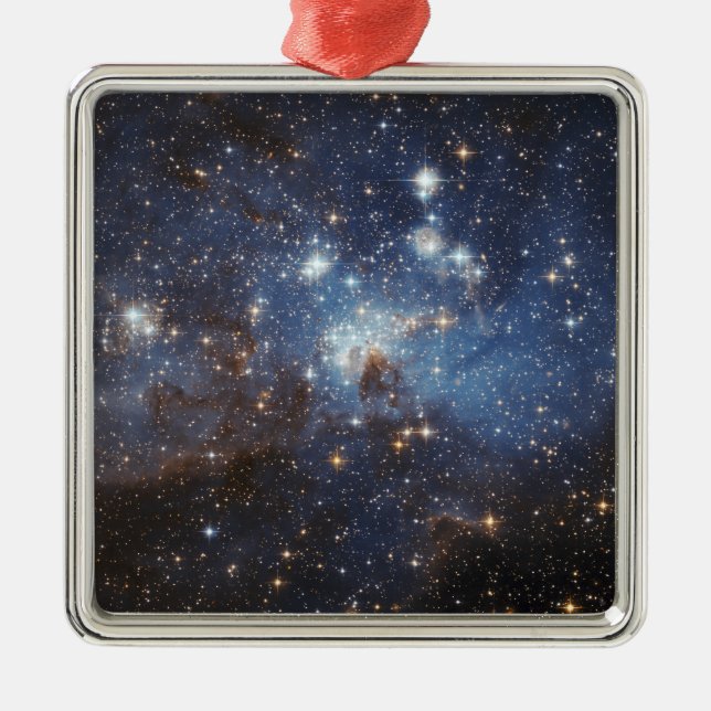 Swirls av gas och stoft julgransprydnad metall (Framsidan)