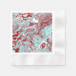 Swirls, burgundy, röd och vit pappersservett