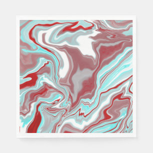 Swirls, burgundy, röd och vit pappersservett