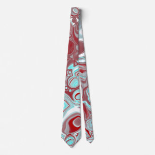 Swirls, burgundy, röd och vit slips