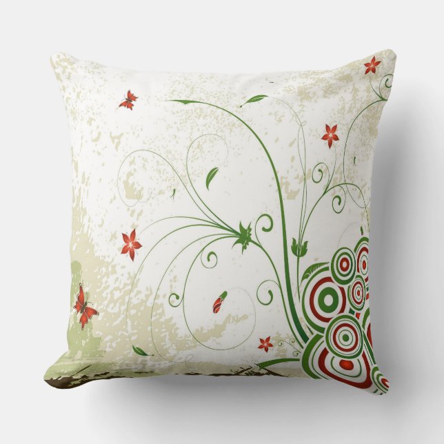 Swirls, Butterflies och Spheres Kudde (Framsida)