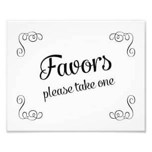 Swirls-favoriter, ta ett Bröllop-tecken Fototryck