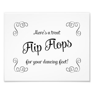 Swirls Flinflip flops Treat Dancing Feet Bröllop S Fototryck